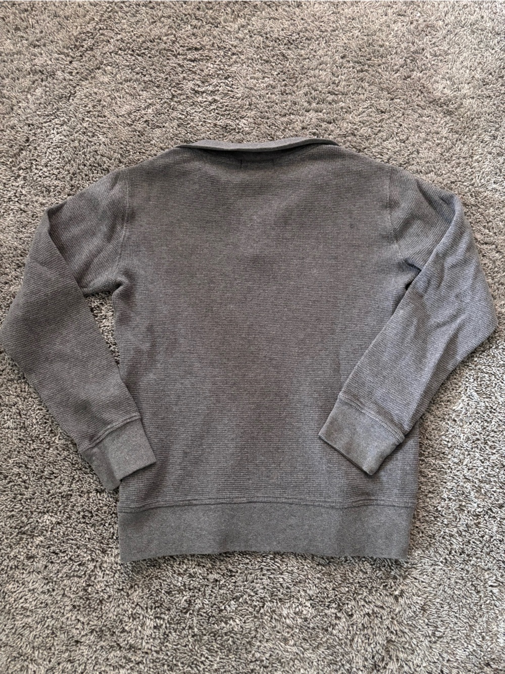 Polo Ralph Lauren Preppy Thermal Quarter Zip Gray Youth Kids Size M 10/12 - Picture 11 of 12